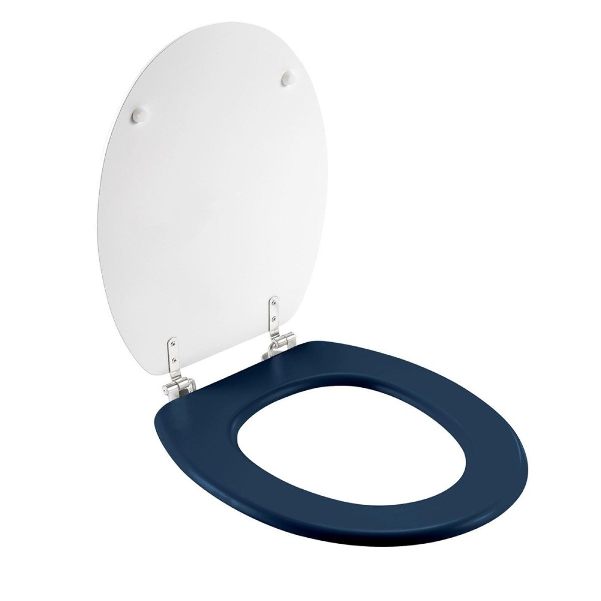 Abattant WC MDF charnières métal Labyrinthe blanc, DECORATIE