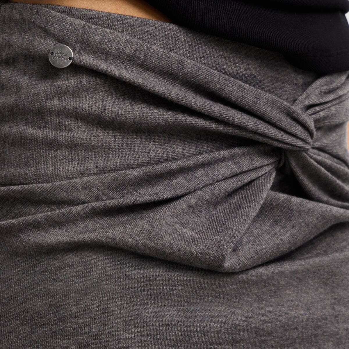 Jupe Courte Drapée gris granit, PEPE JEANS