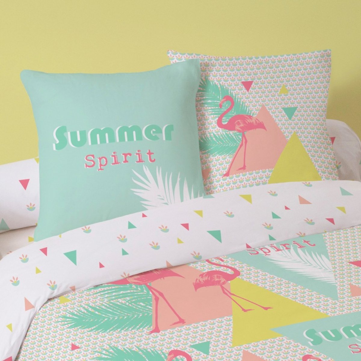 Housse de couette 240x220 ALICE + 2 taies 100% coton rose, DECORATIE