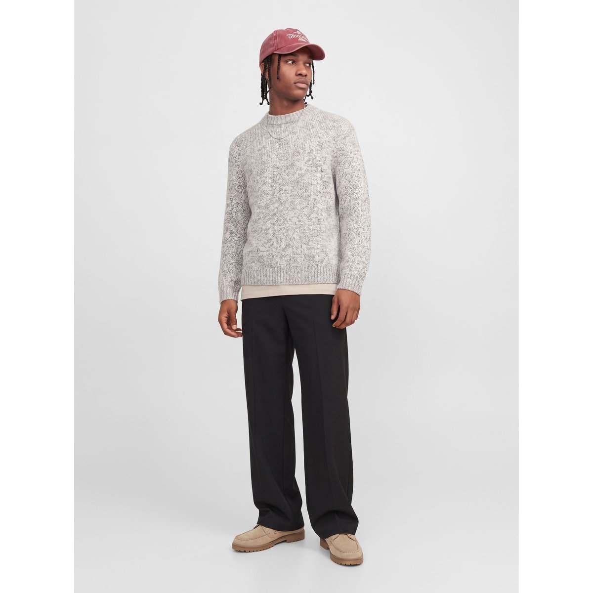 Pull En Maille grise - feather gray 1, JACK & JONES