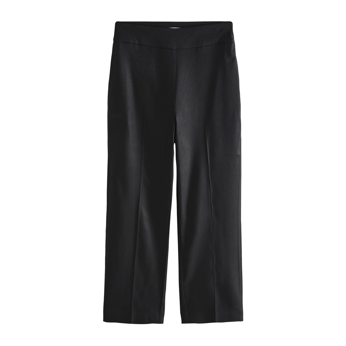 Pantalon tailleur slim court avec lin noir, NEXT
