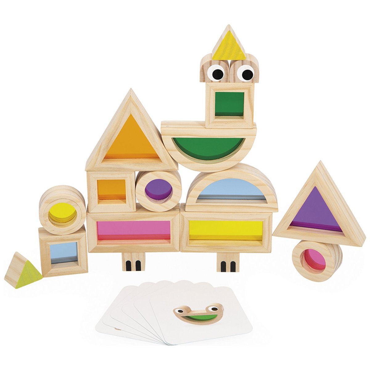 Jeu sensoriel Blocs translucides multicolore, JANOD