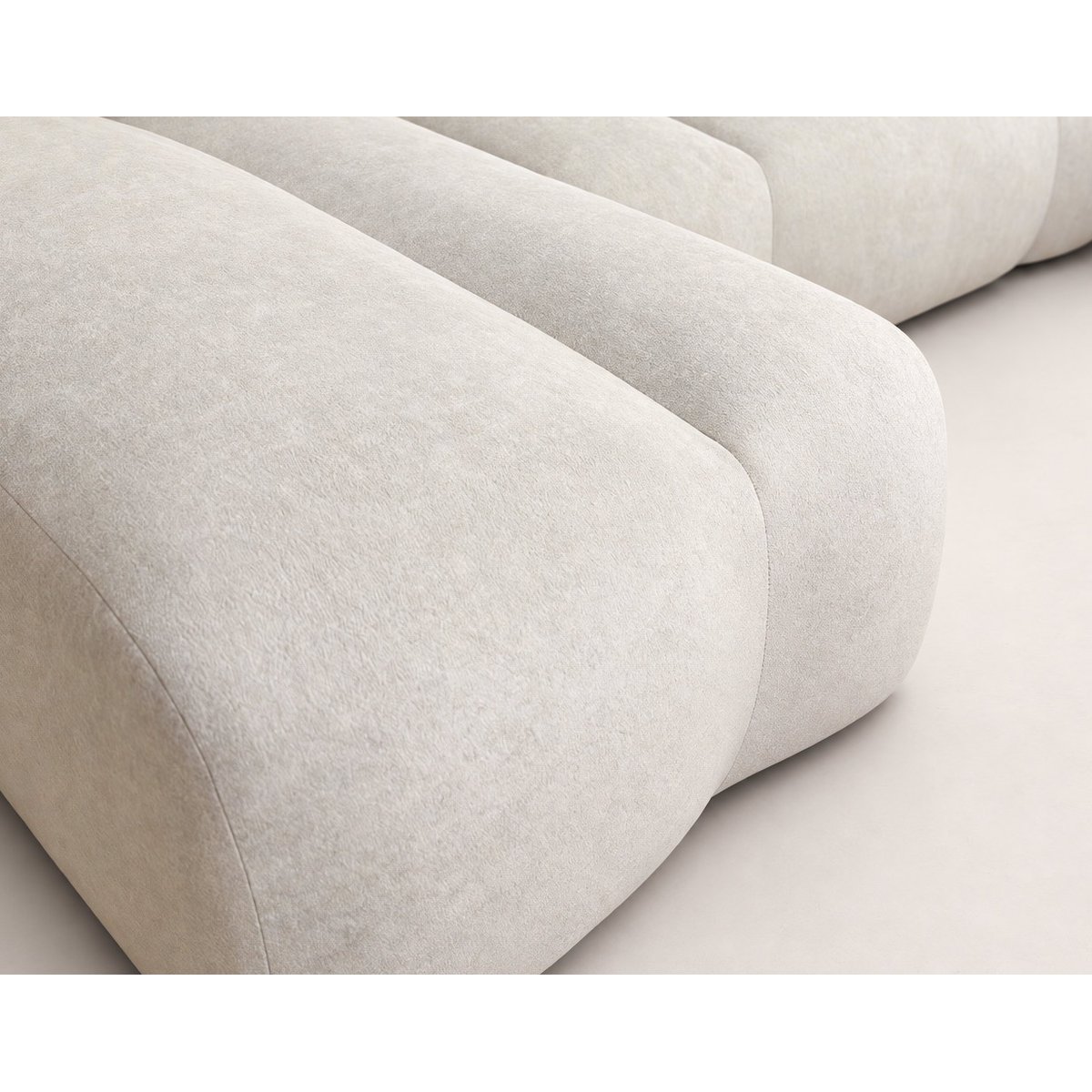 Canapé d'Angle Convertible en Tissu 4 places - MANON beige, BEST MOBILIER