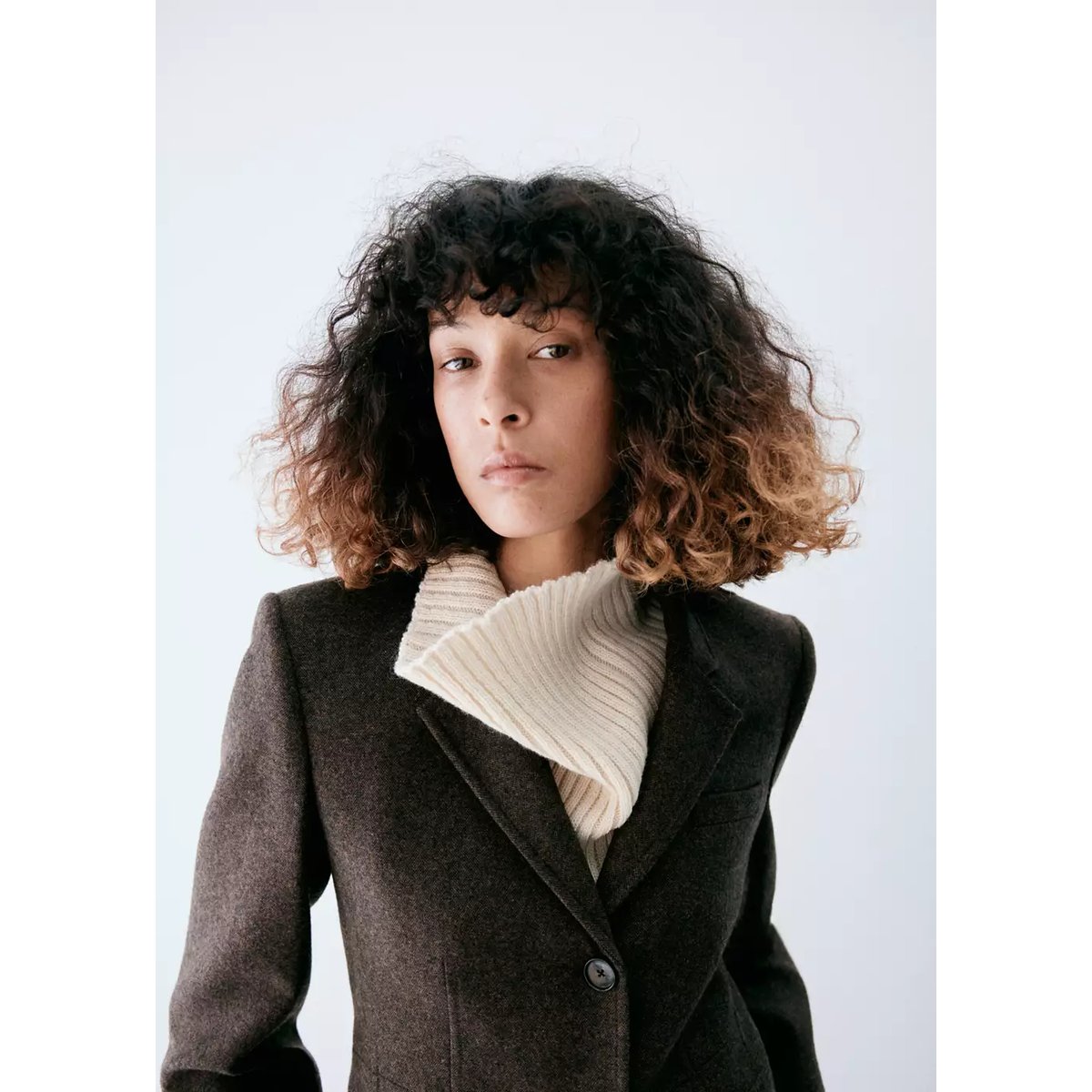 Veste laine slim-fit marron, MANGO