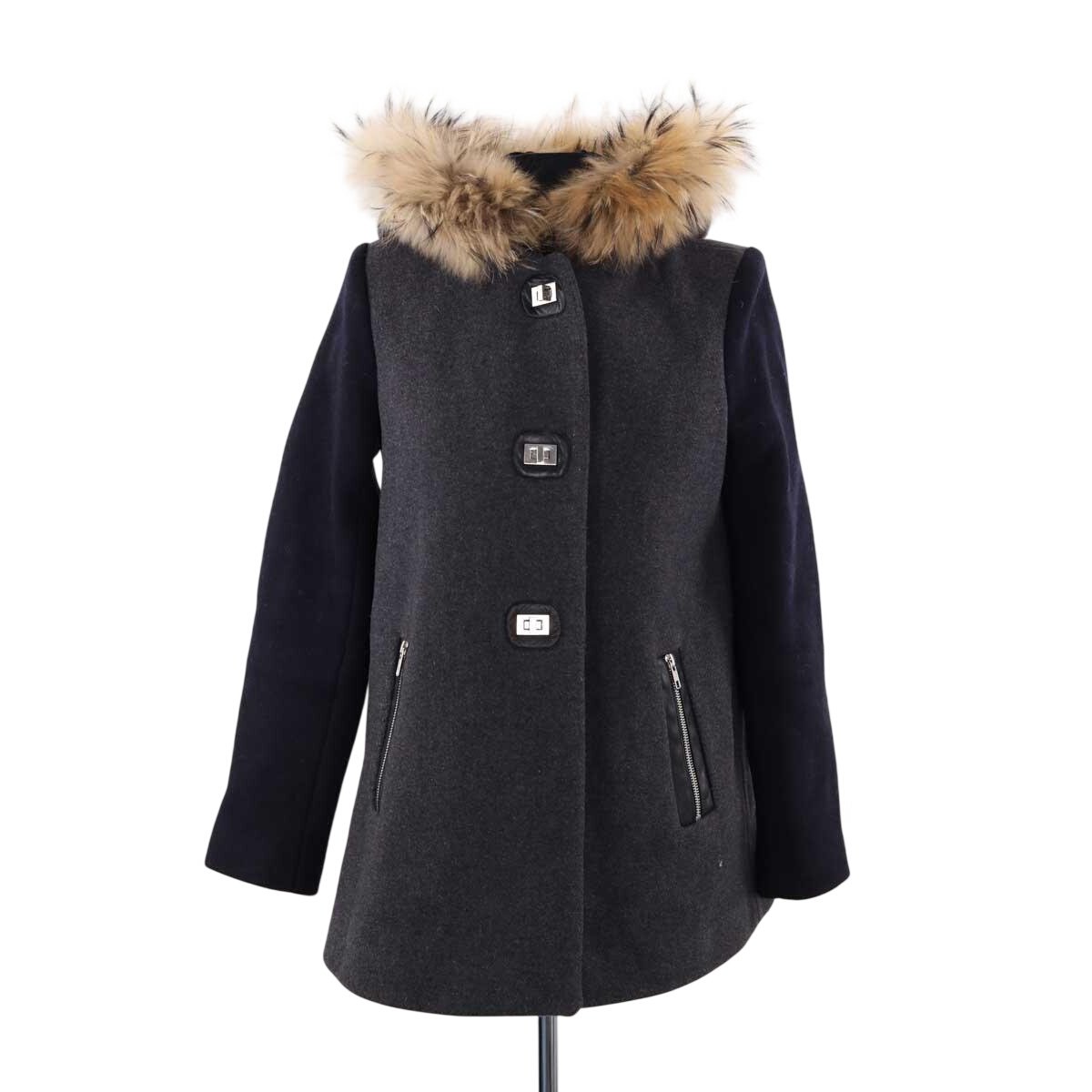 Manteau - Très Bon État gris, SANDRO