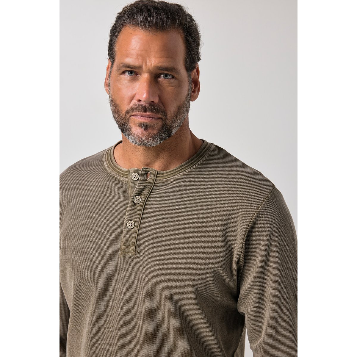 T-shirt Henley marron noisette, JP1880