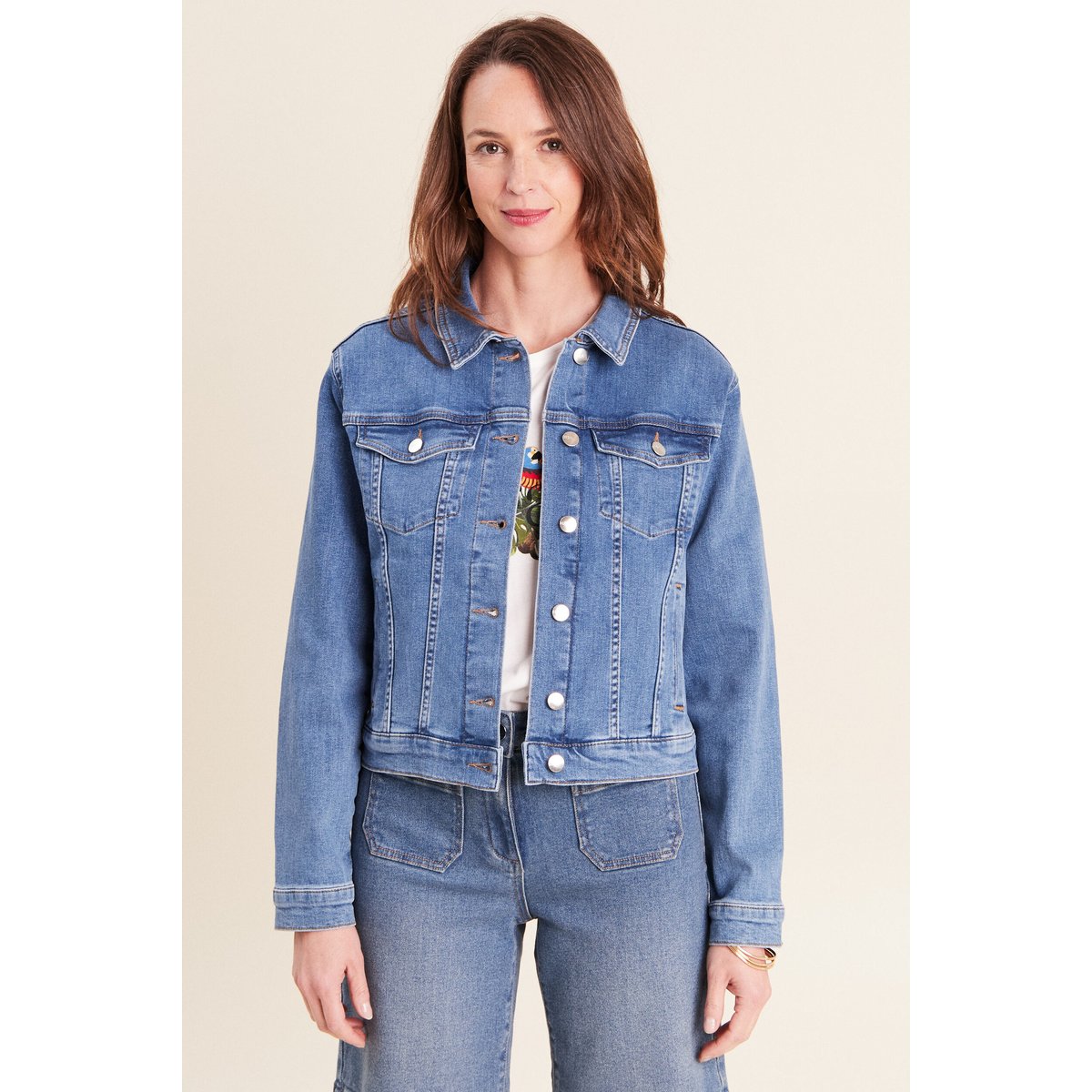 Veste cintrée denim stone, BREAL