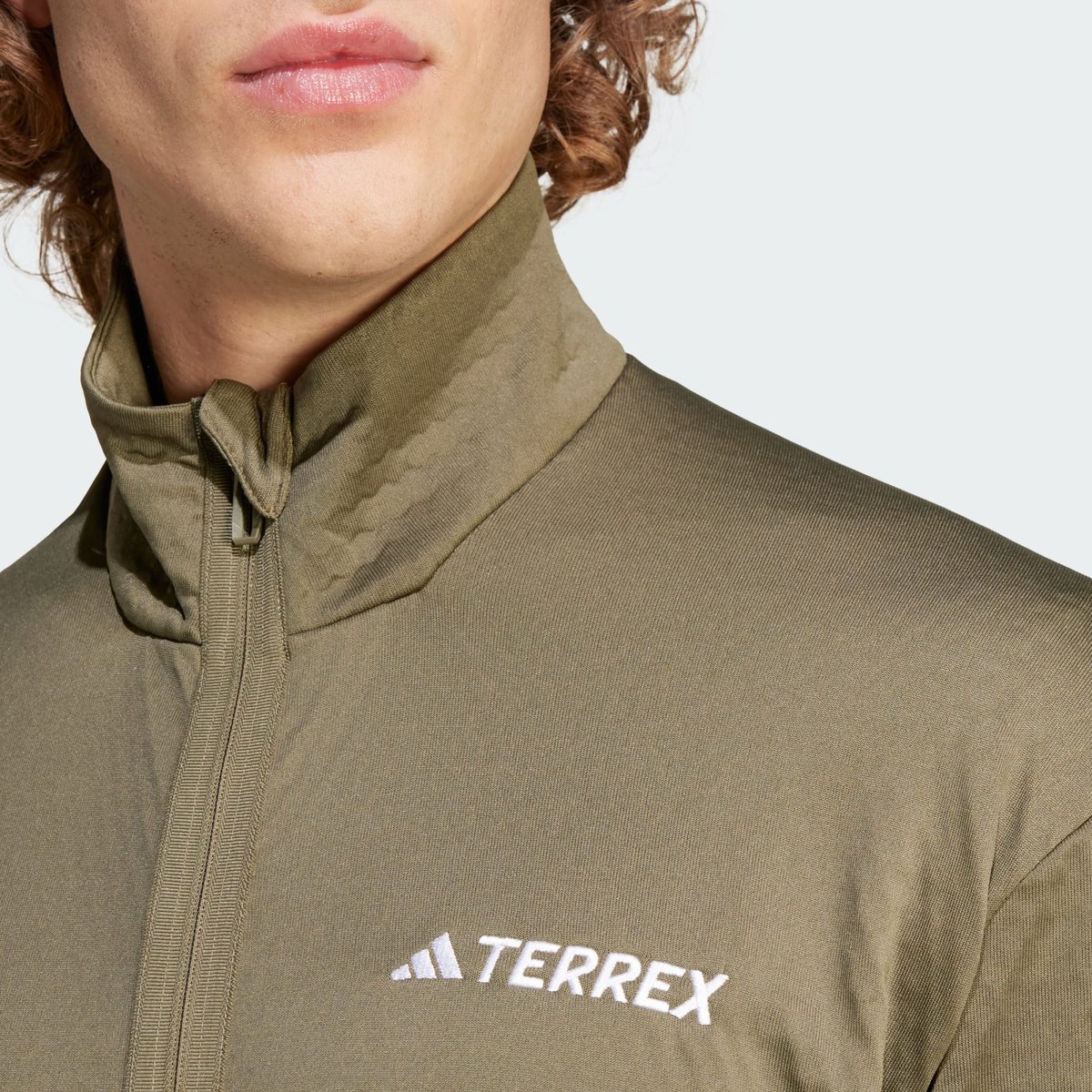 Veste légère molleton entièrement zippée Terrex Multi olive strata, adidas Performance