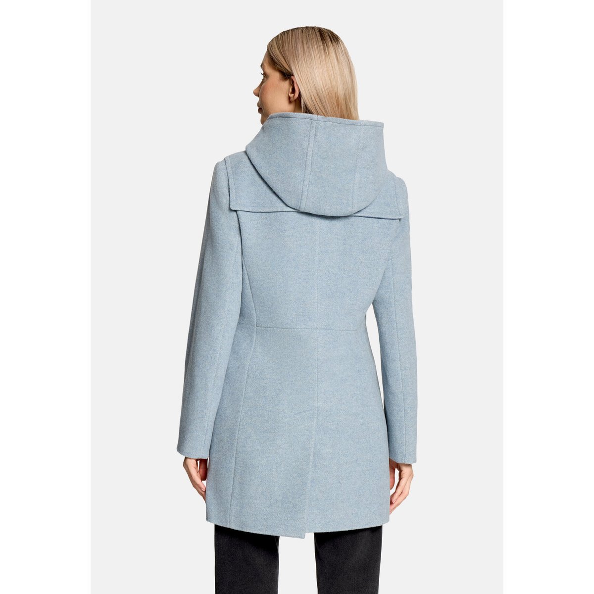 Duffle-coat à capuche bright blue melange, GIL BRET
