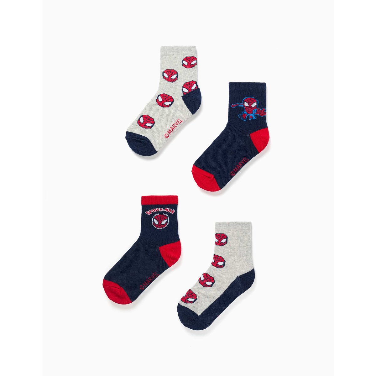 Lot de 4 paires de chaussettes avec Spider-Man multicolore, ZIPPY