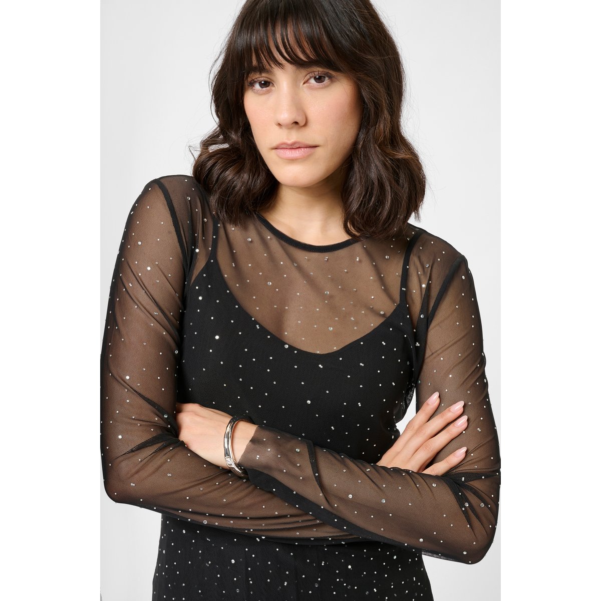 T-shirt à manches courtes noir black deep cc, KAFFE