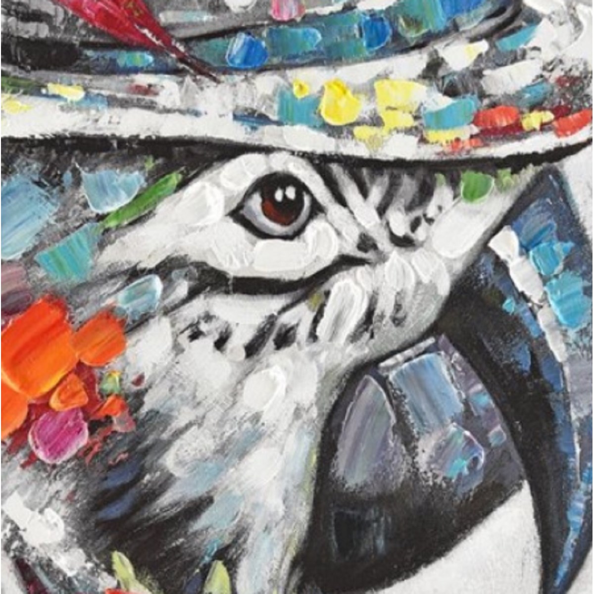 Impression Sur Toile Avec Cadre Argent Perokart multicolore, NOVATREND