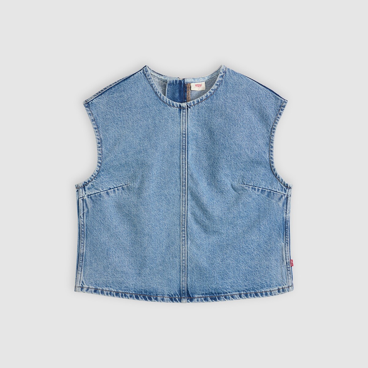 Blouse en denim col rond sans manches denim, LEVI'S