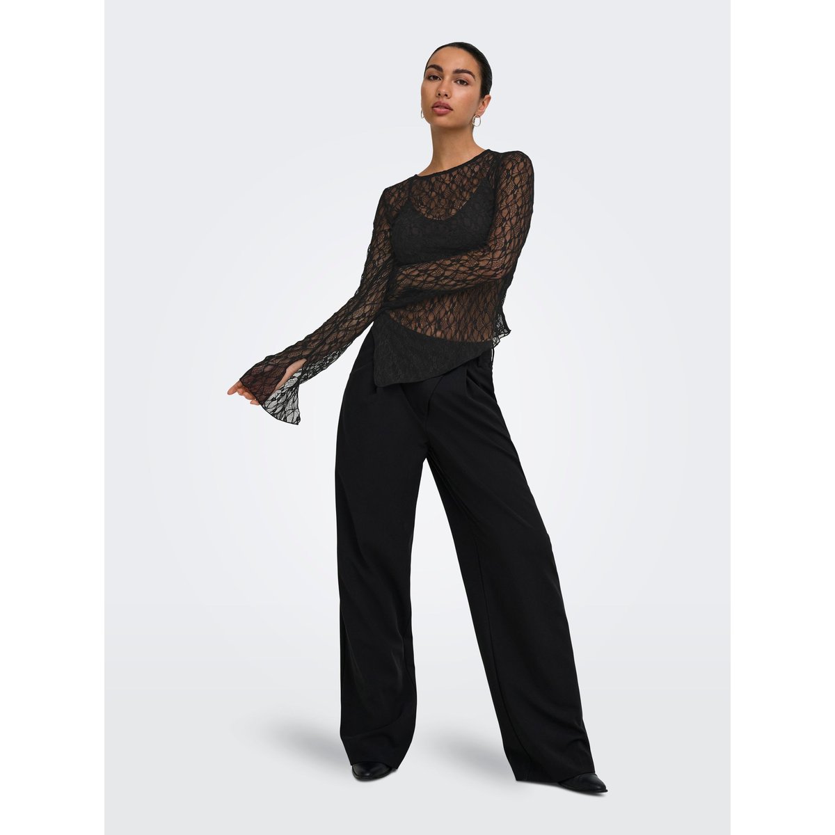 Top Asymétrique noire - black, ONLY
