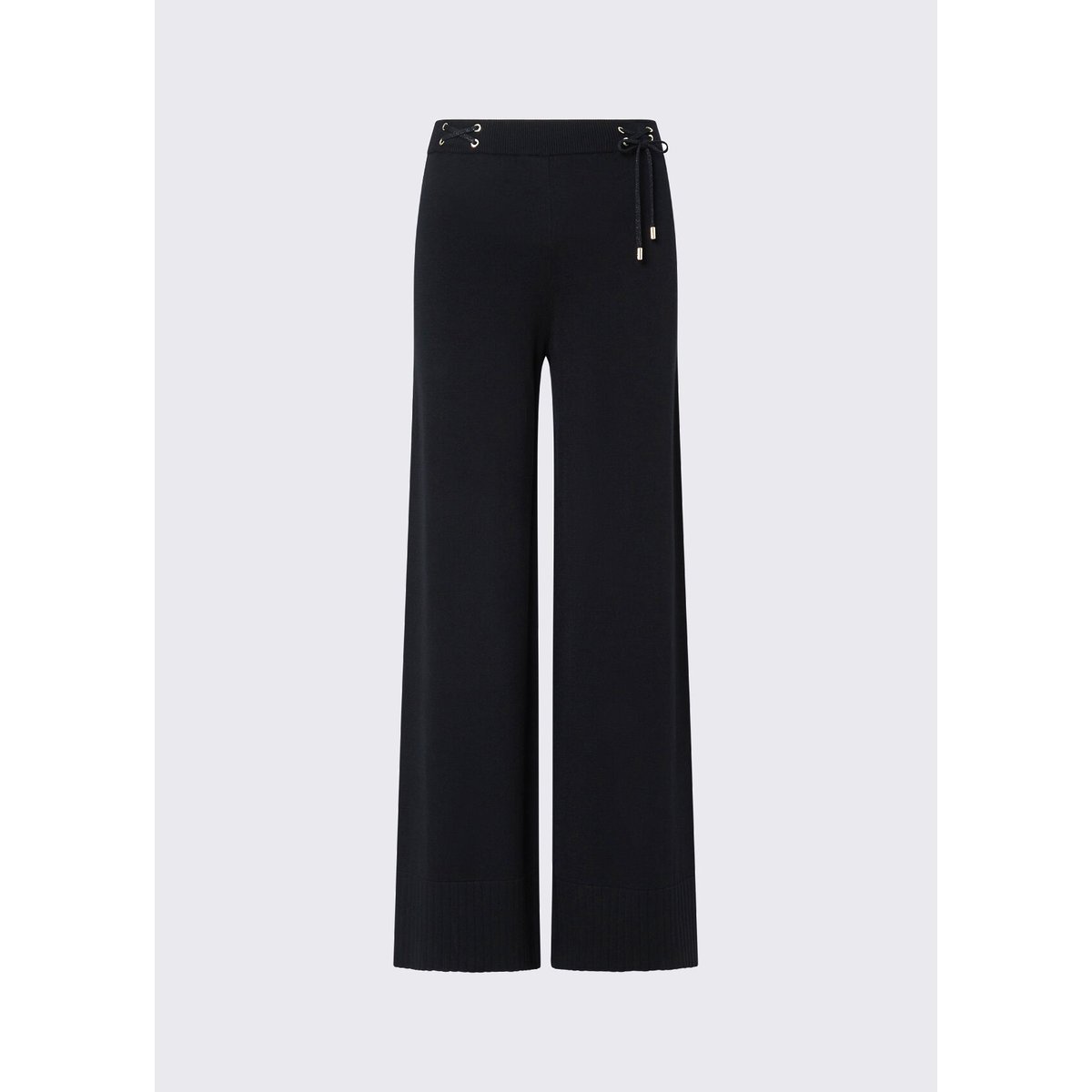 Pantalon en maille à lacets noir, LIU JO