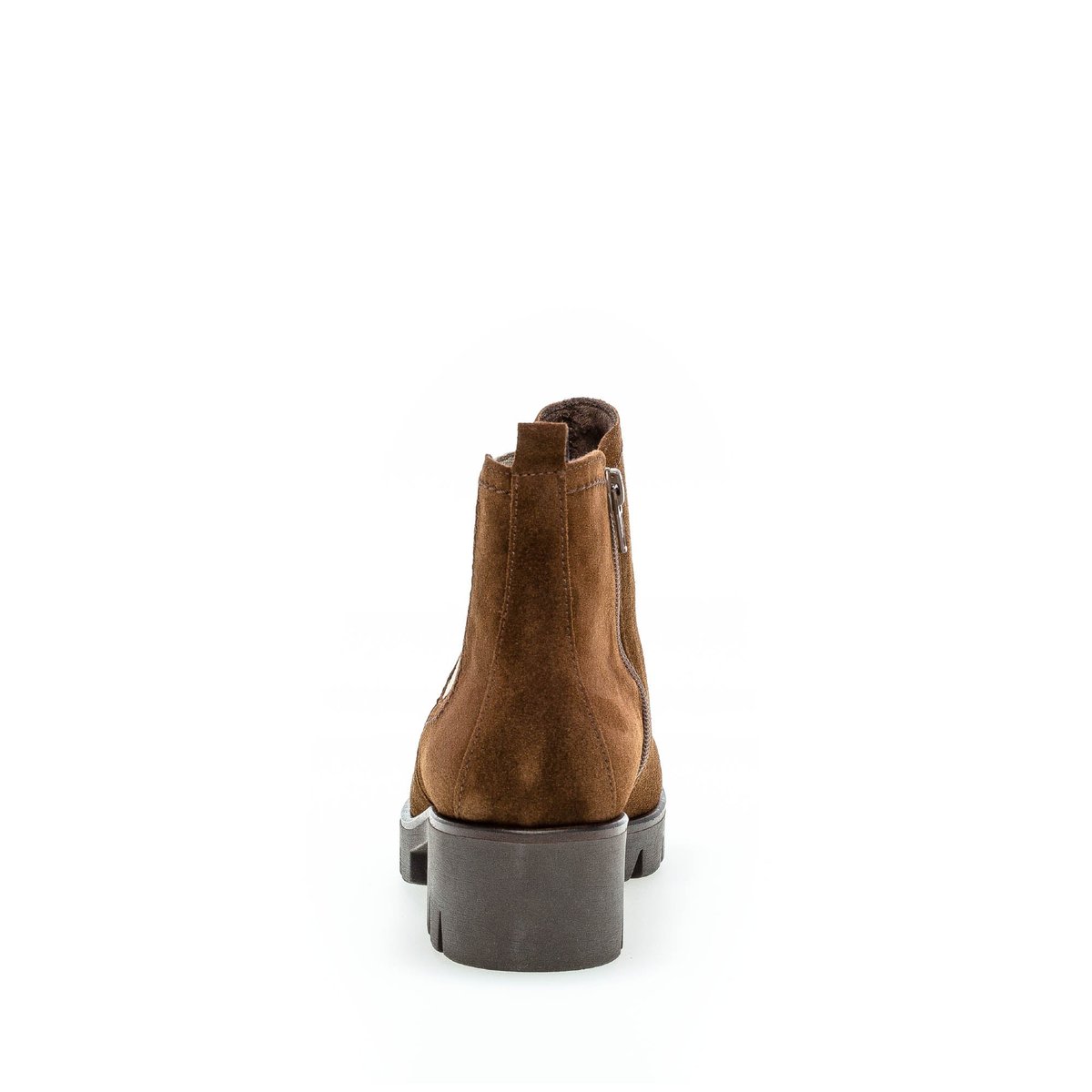 Bottines en cuir à talon décroché marron, GABOR