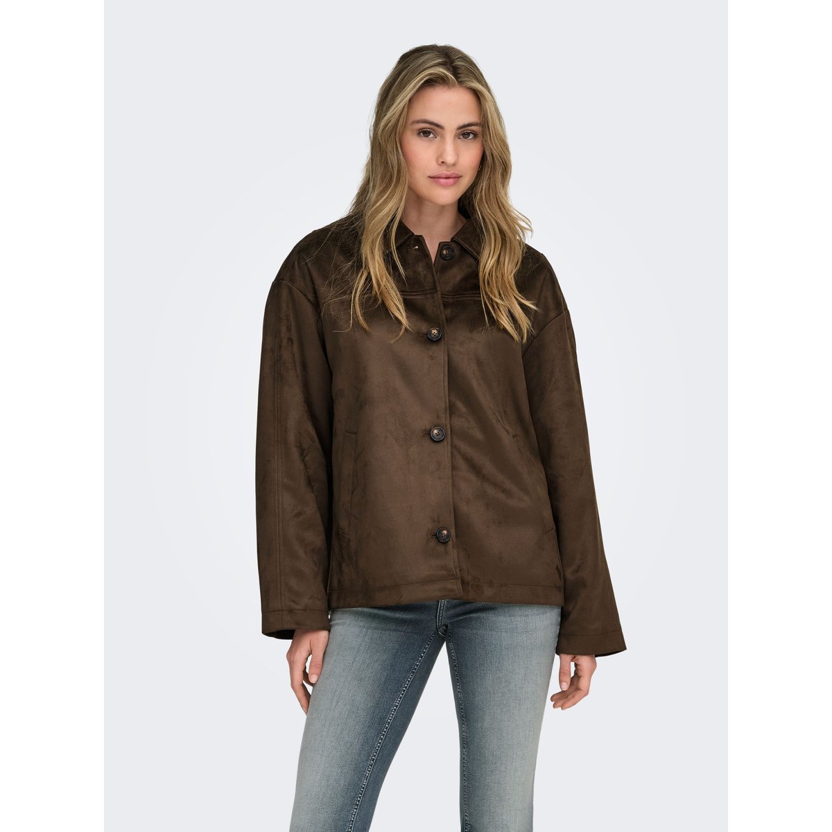 Veste En Daim grise - chocolate martini, ONLY