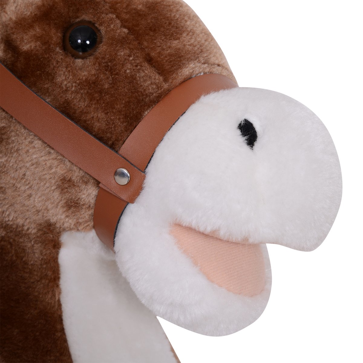 Cheval à bascule pour enfants Bois Marron marron, HOMCOM