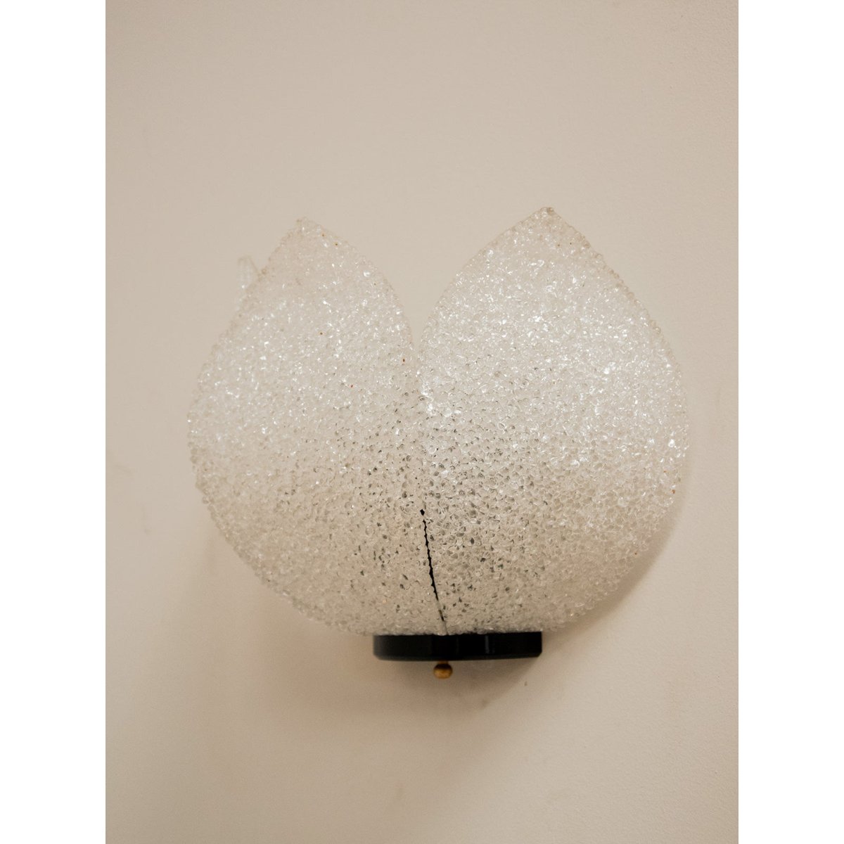 paire d'appliques en acrylique Suzette N°107 - Bon état transparent, DEBONGOUT