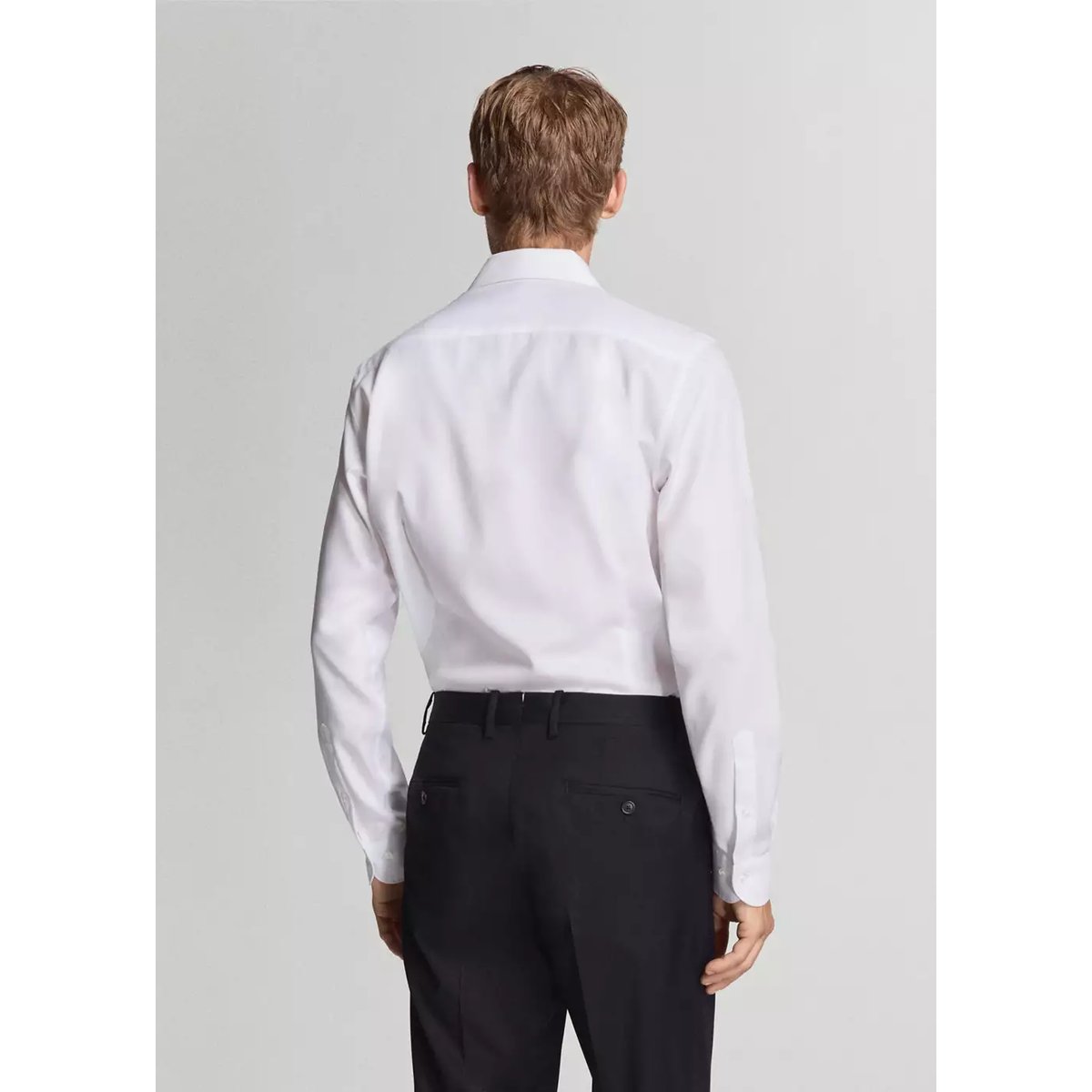 Chemise costume slim fit coton blanc, MANGO MAN
