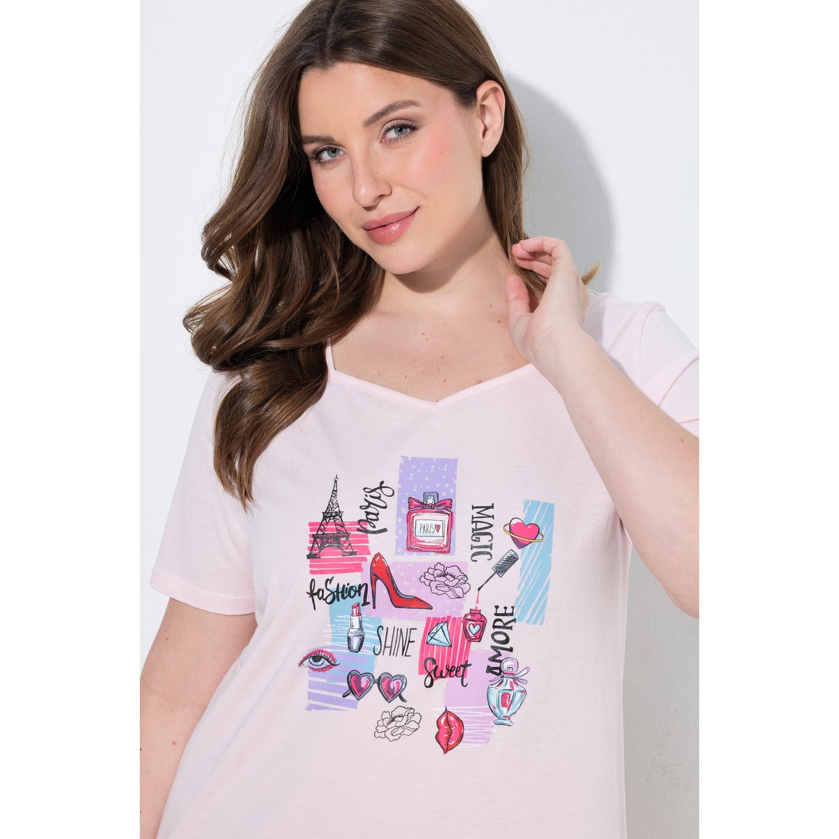 Chemise de nuit / grand T-shirt rose, ULLA POPKEN