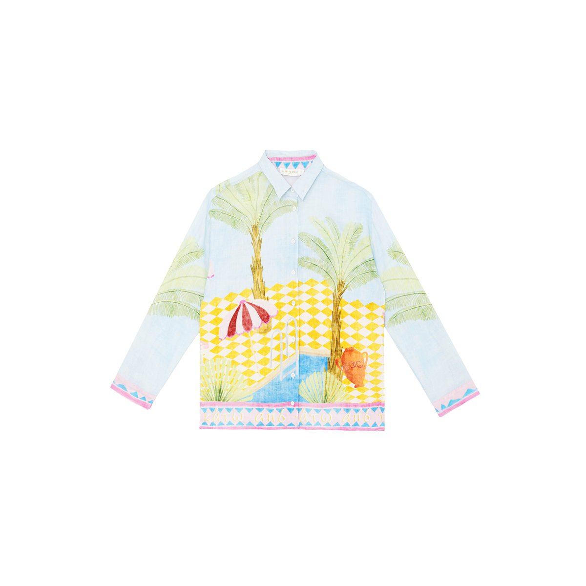Chemisier manches longues col chemise imprimé graphique CHANIKA 20-paysage, LA PETITE ETOILE