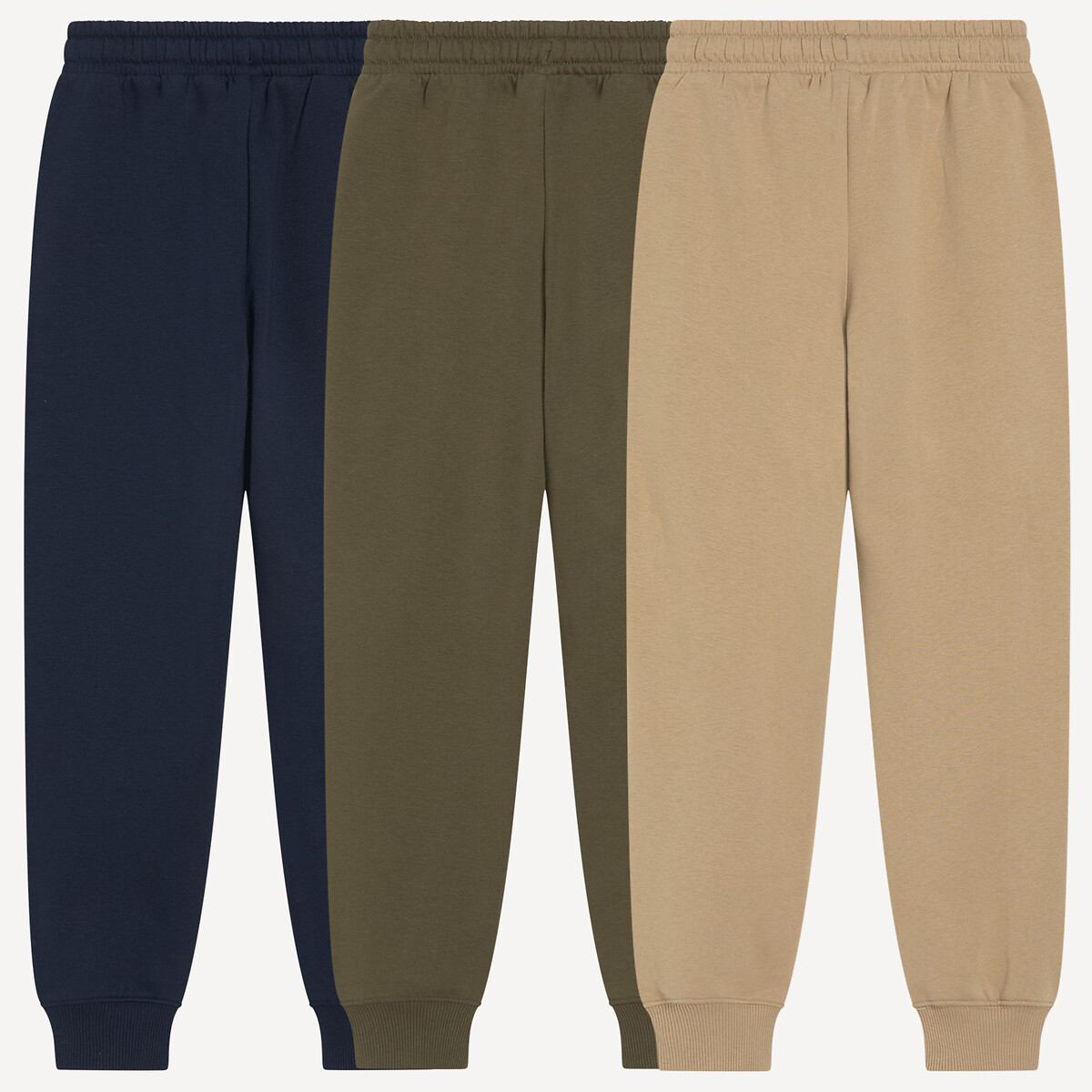 Lot de 3 pantalons de jogging en molleton multicolore, LA REDOUTE COLLECTIONS