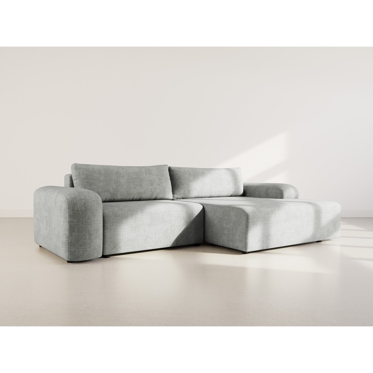 Canapé d'Angle Convertible 4 places - REBECCA gris, BEST MOBILIER