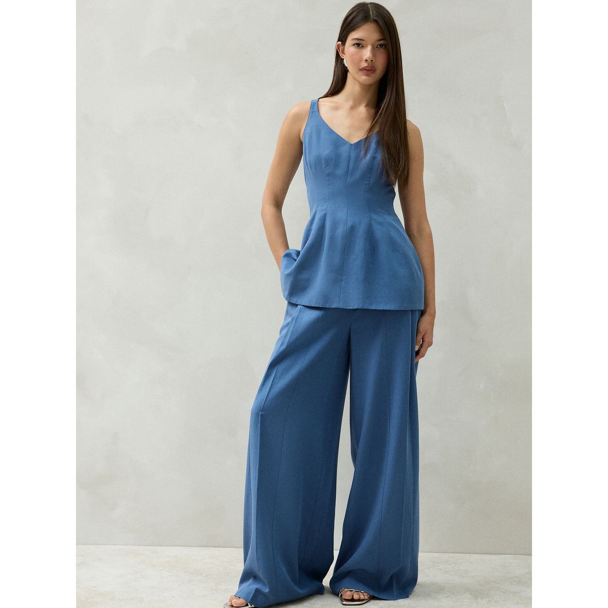 Pantalon large bleu, NEXT