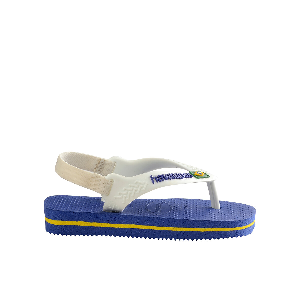 Sandales entre-doigts Baby Brasil Logo bleu, HAVAIANAS