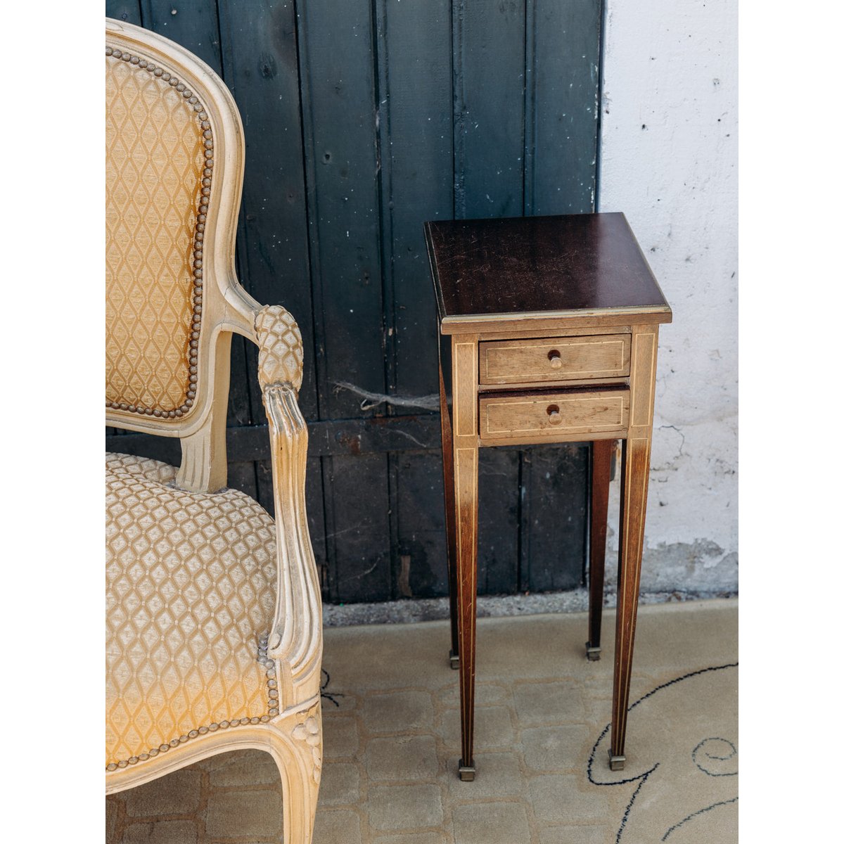 Table de chevet en bois Odile N°459 - Bon état bois, DEBONGOUT