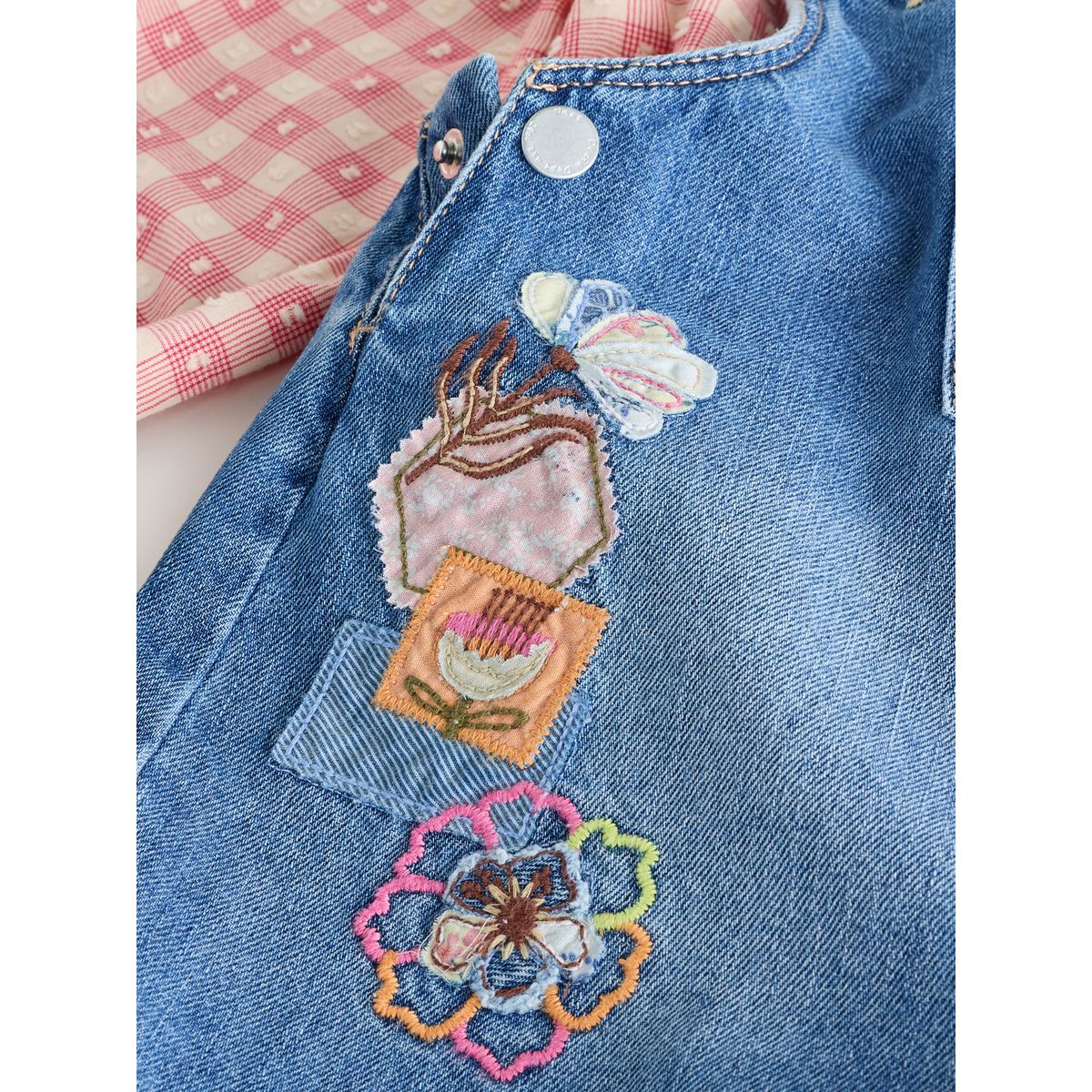 Ensemble salopette cheval en denim, NEXT