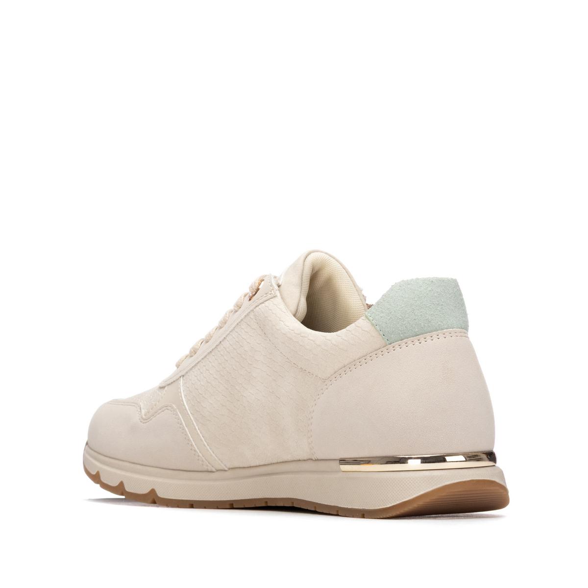 Baskets Plaine Décontractée Fermeture éclair beige, REFRESH