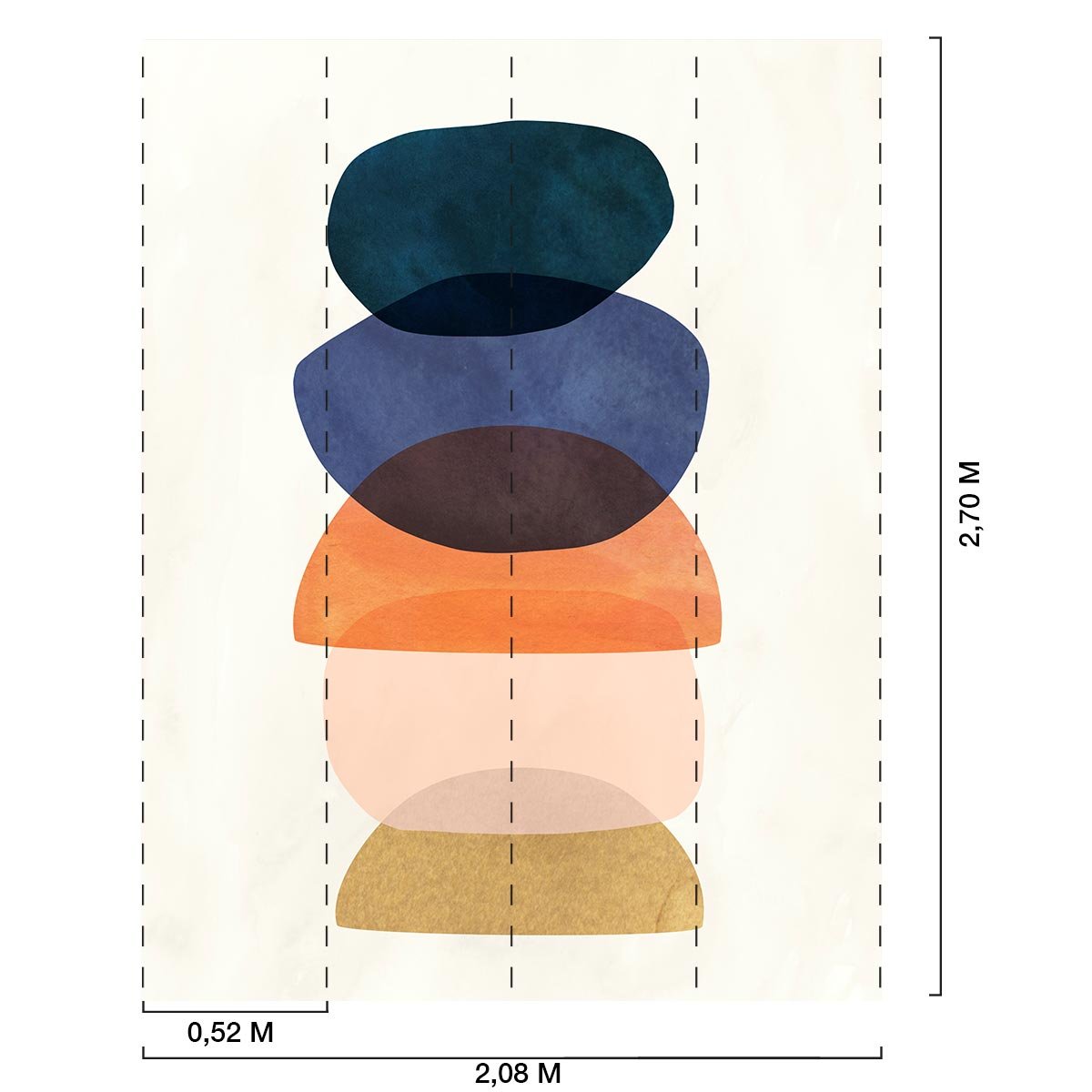 Papier peint graphique mod pods intissé, HEXOA