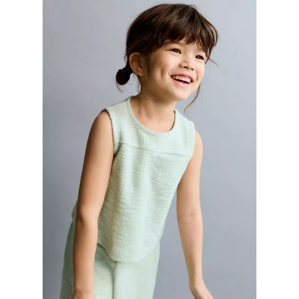 Top maille bretelles vert d´eau, MANGO BABY