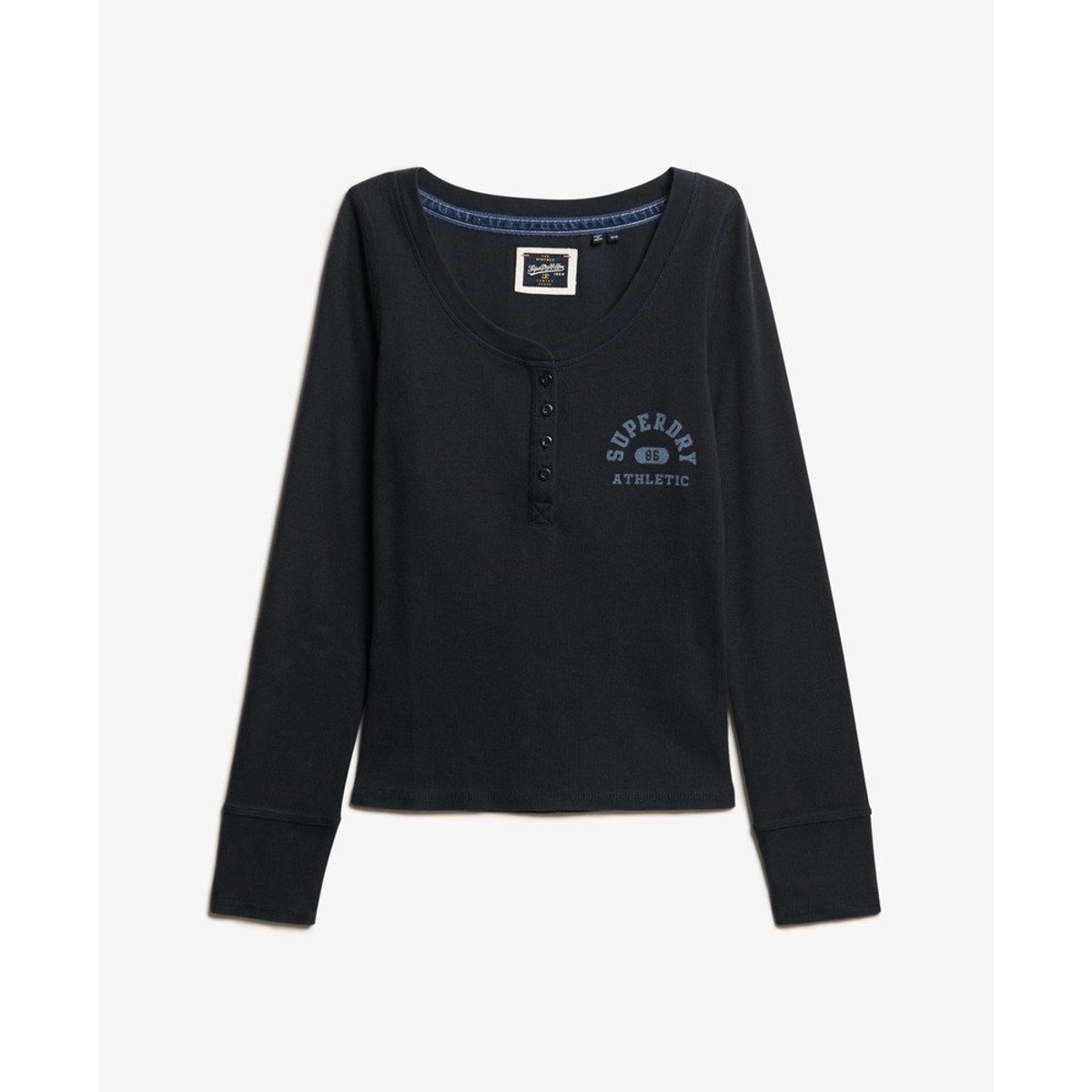 Chemise Athletic à Manches Longues bleu marine éclipse, SUPERDRY
