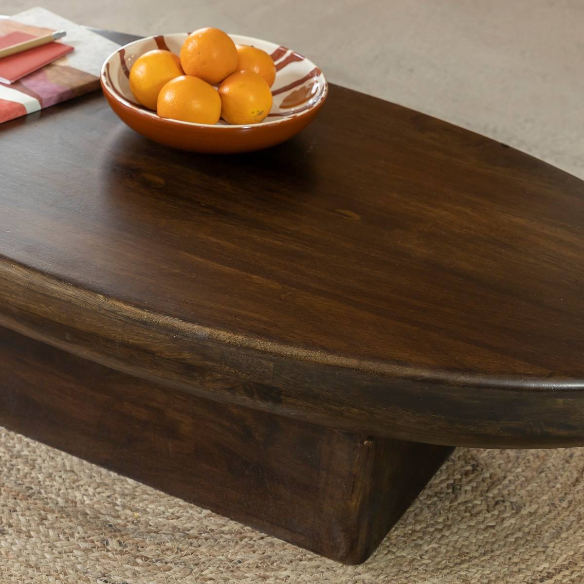 Table basse en bois de manguier MORANA bois foncé, MADE IN MEUBLES 