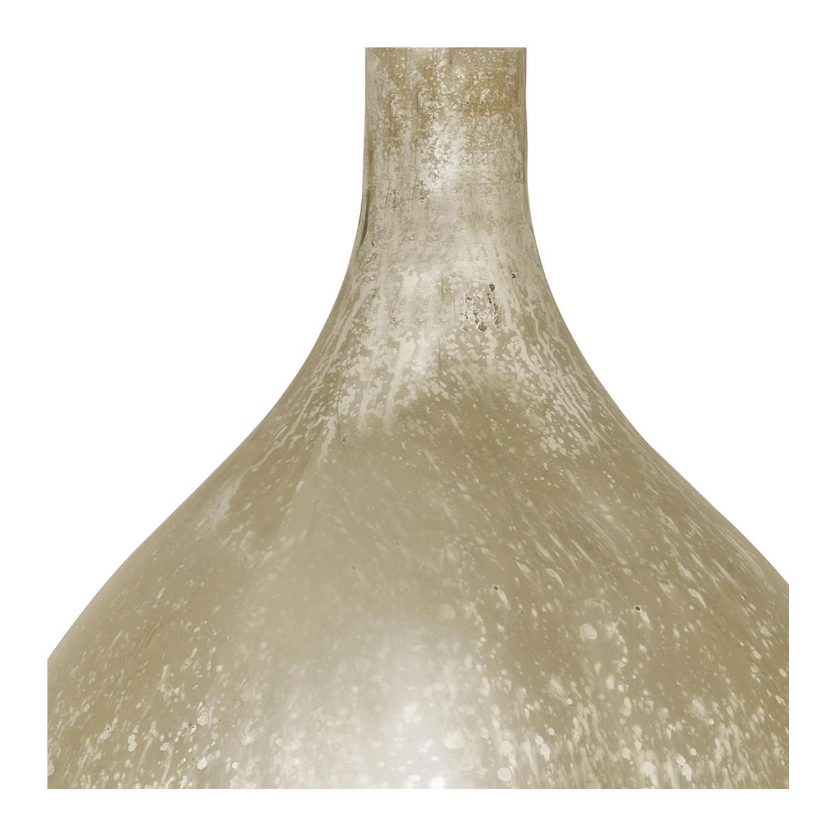 Vase bonbonne verre doré, BLANC D’IVOIRE