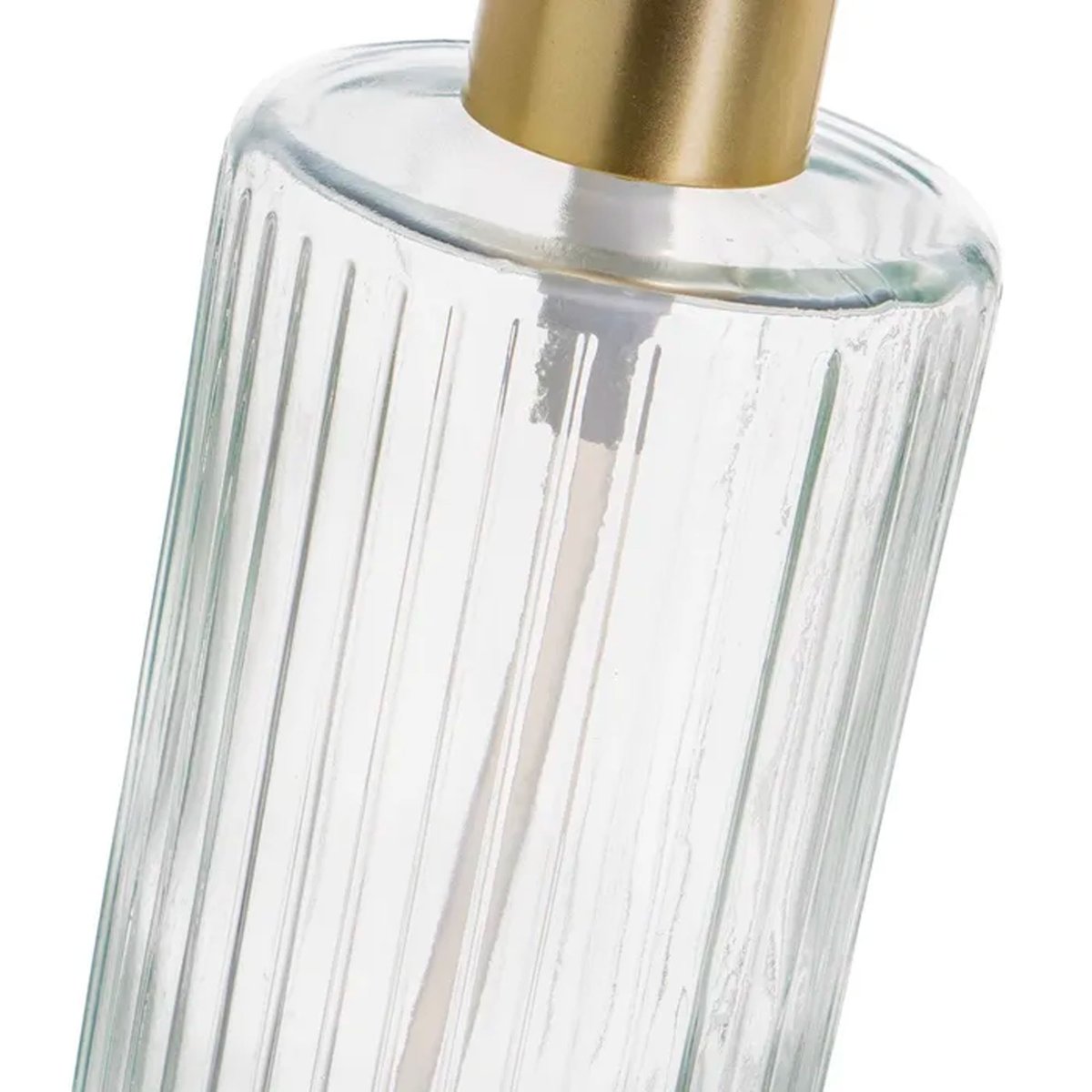 Set de 2 distributeurs de savon en verre 8x8x20cm transparent, WADIGA