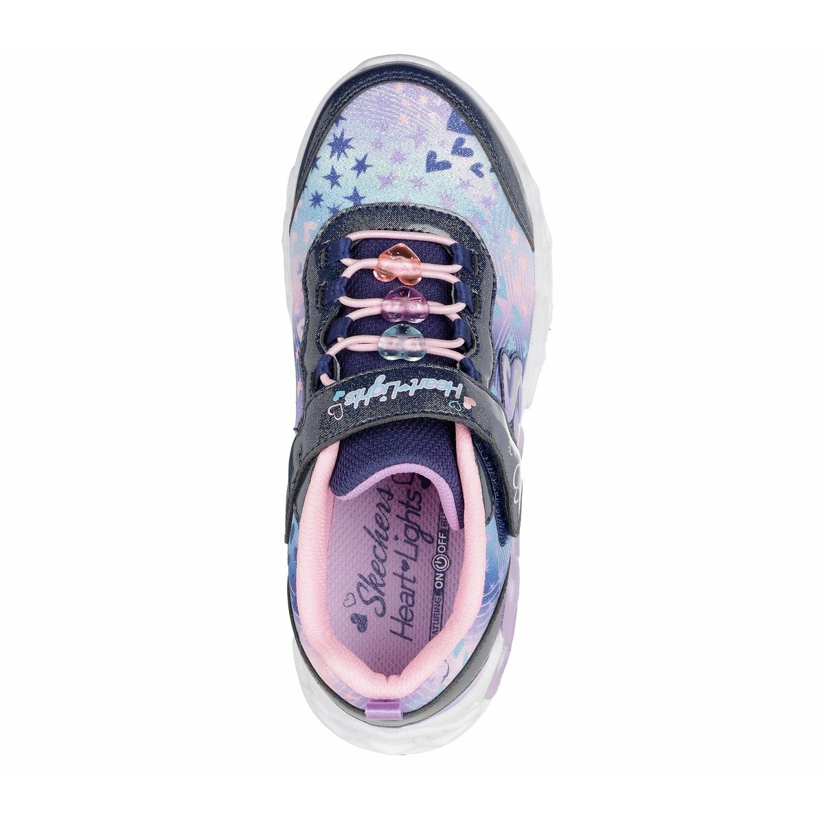Baskets S-Lights: Infinite Heart Lights bleu marine/multicolore, SKECHERS