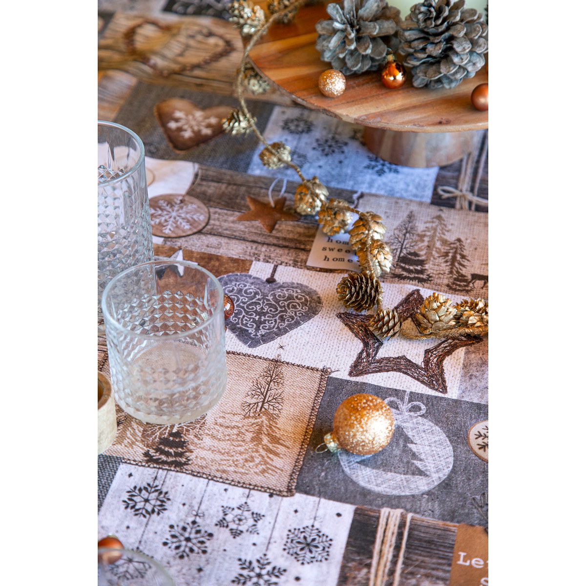 Nappe de NOËL WARM beige, NAF NAF HOME