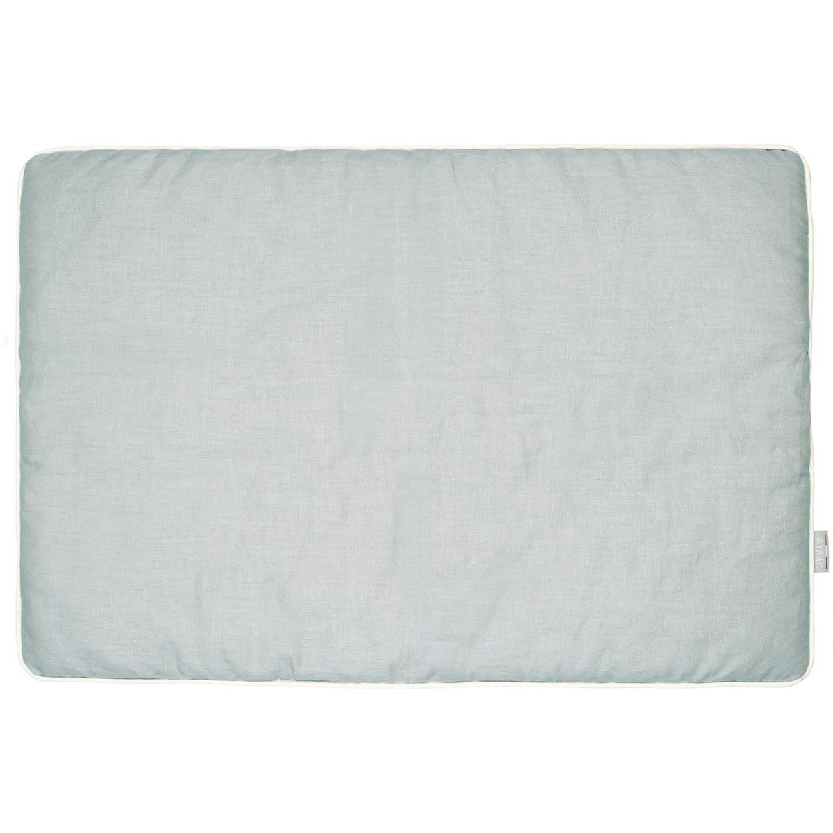 Oreiller plat réversible en lin lavé LINO vert de gris, SEVIRA KIDS