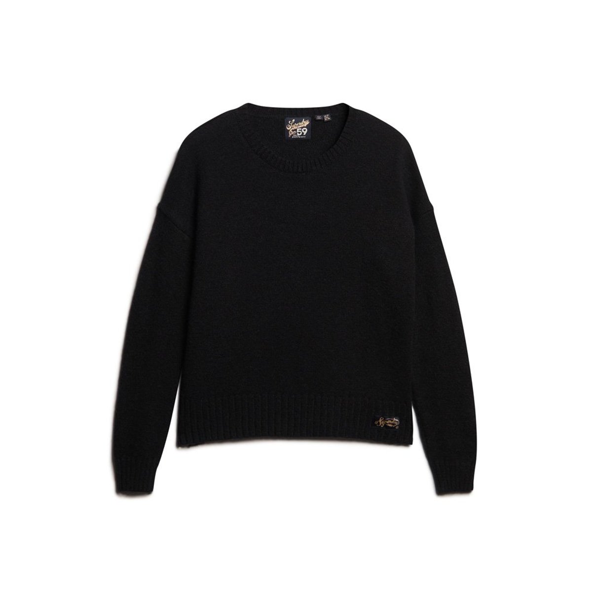 Pull ras-du-cou Essential bleu marine éclipse, SUPERDRY
