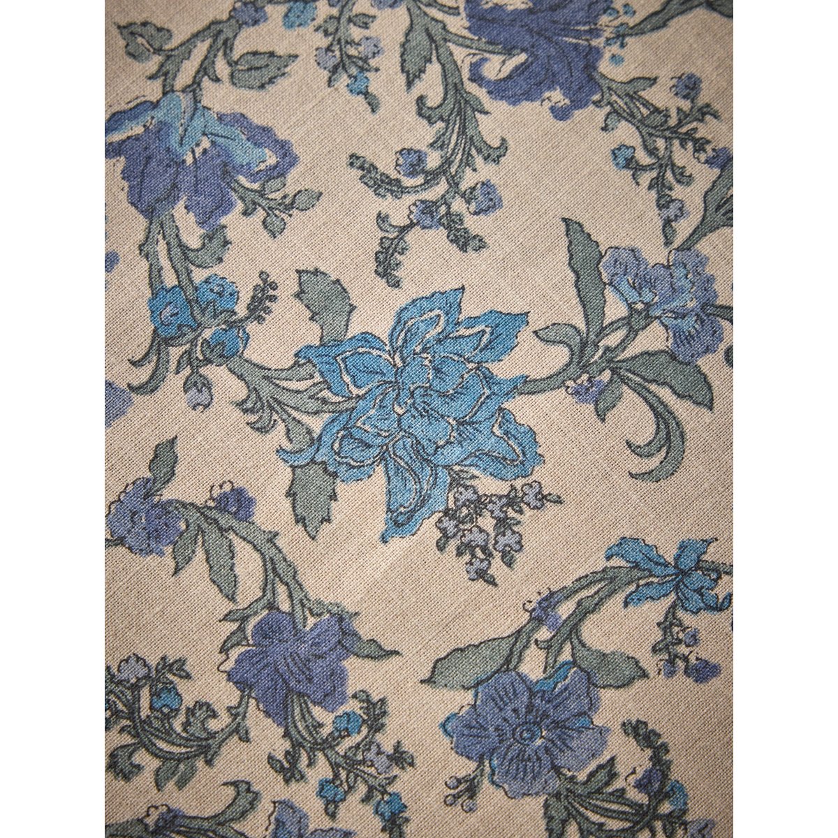 Nappe AURORE en coton tramé bleu ombre, CYRILLUS