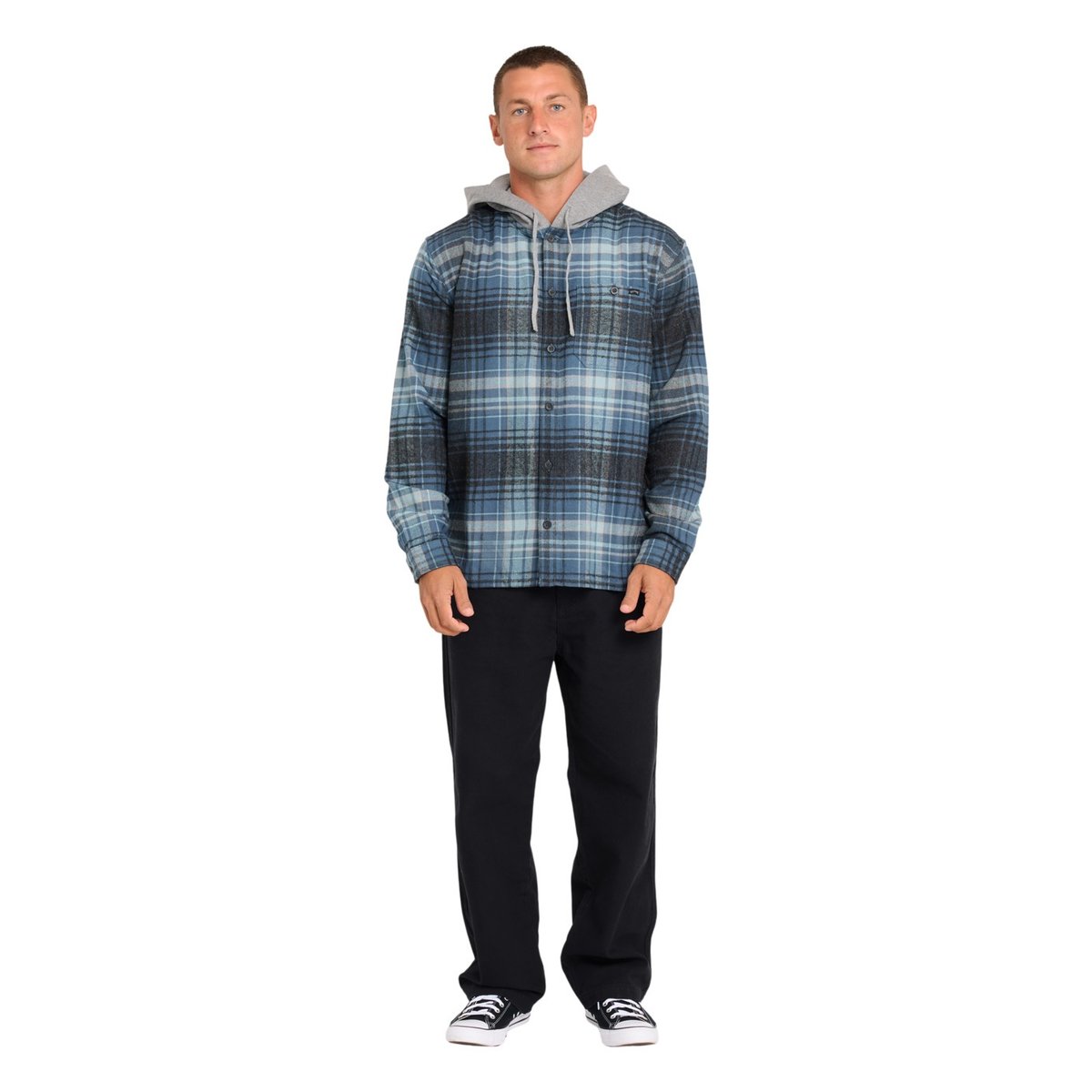 Chemise manches longues BAJA FLANNEL bleu dark denim, BILLABONG