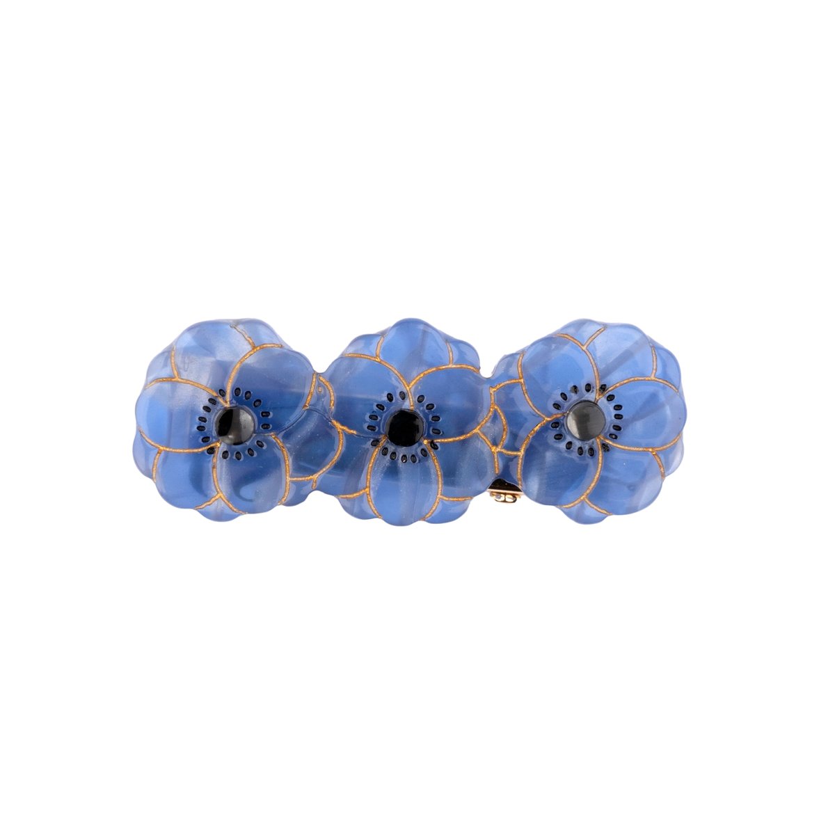 Barrette ANEMONE bleu foncé, COUCOU SUZETTE