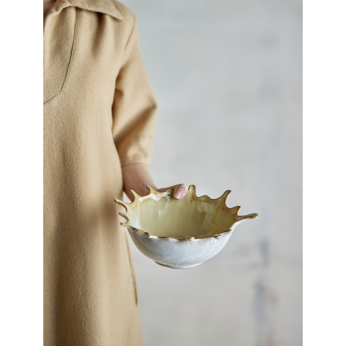 Bol grès design Alcott beige, BLOOMINGVILLE