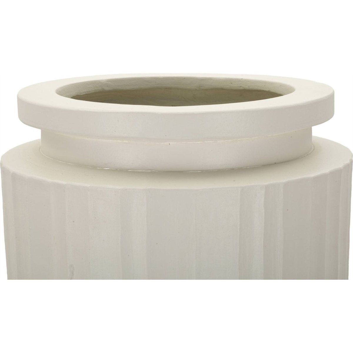 Vase haut rainuré silhouette élancée MODERN crème, RECOLLECTION