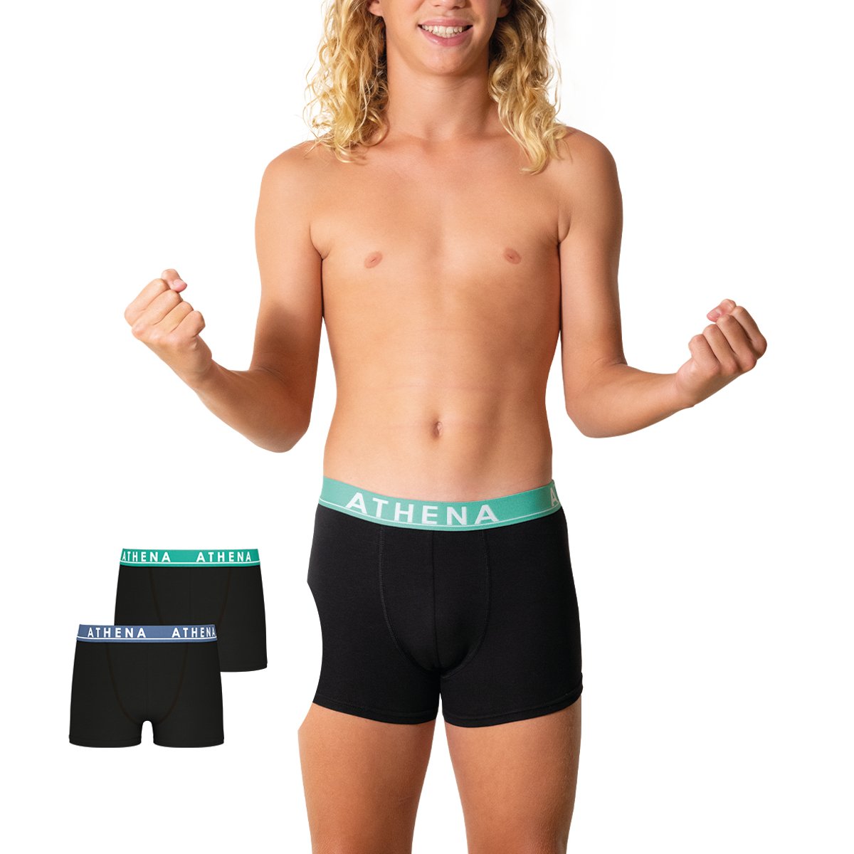 Boxers, lot de 2, EASY COLOR noir, ATHENA
