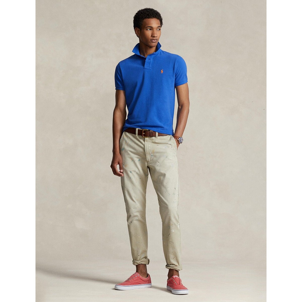 Polo iconique en coton piqué bleu iris, POLO RALPH LAUREN